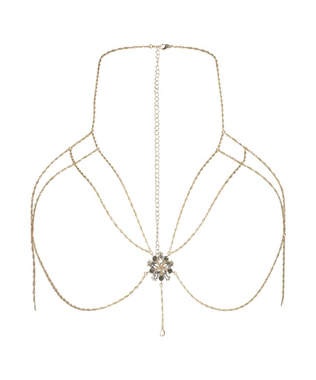 Bralette Chain Top, Gelb