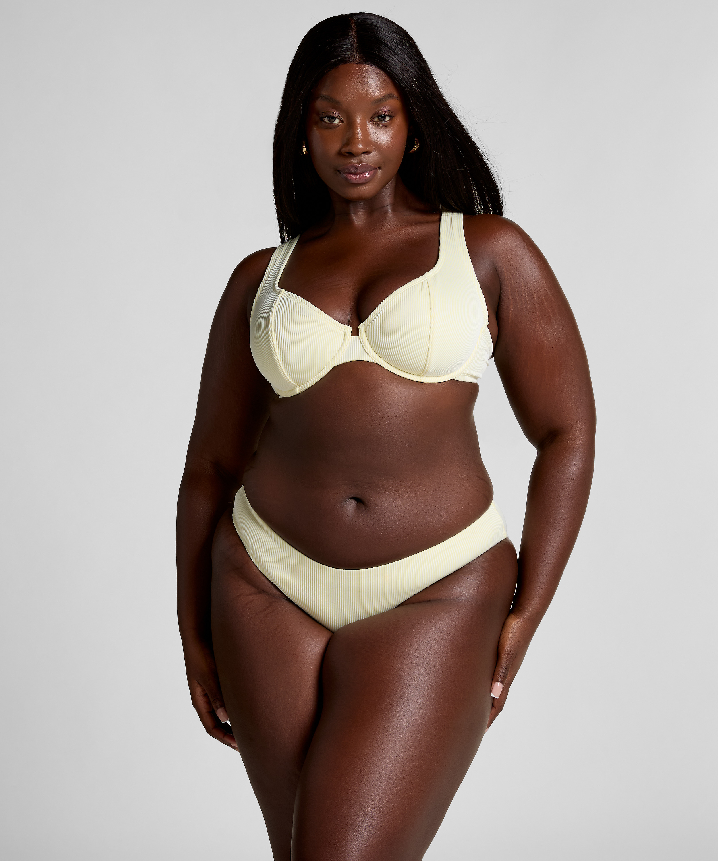 Slip de Bikini Rio Fiji, Jaune, main