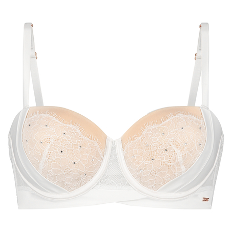 Soutien-gorge à armatures préformé sans bretelles Elsa, Blanc