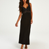Langes Slipdress, Modal Lace, Schwarz