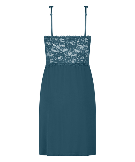 Slipdress Nora Lace, Blau
