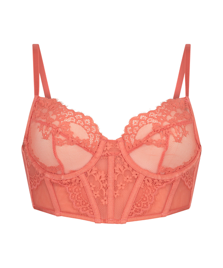 Soutien-gorge &agrave; armatures non-pr&eacute;form&eacute; longline Emily, Orange