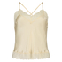 Cami Top Satin Spitze, Beige
