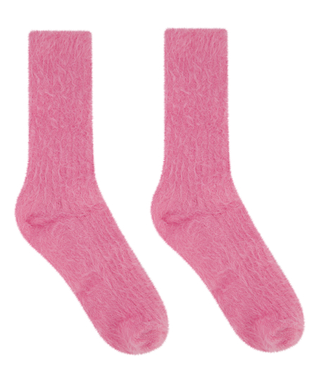 Socken flauschig, Rose