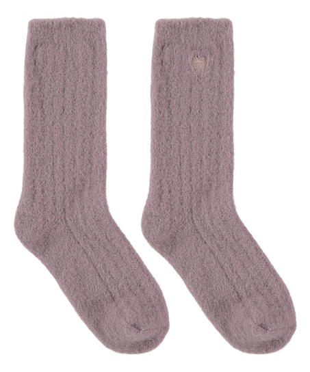 Socken flauschig, Lila