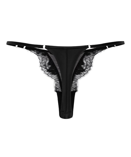 Tanga jambes hautes Cynthia, Noir