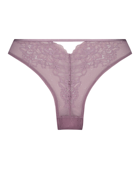 Slip brésilien échancré Clara, Violet