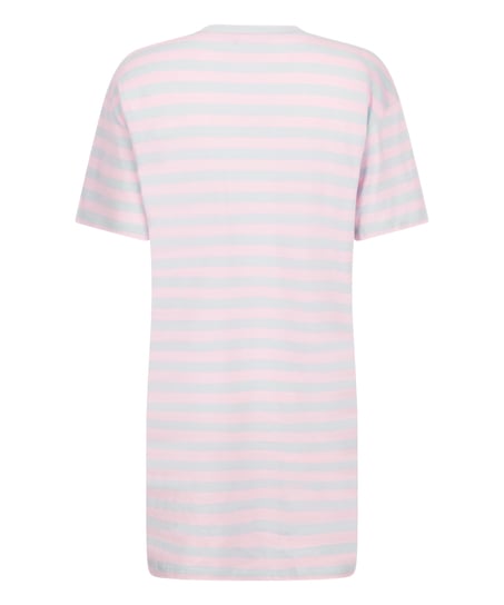 Nachthemd mit Rundhalsausschnitt, Blau