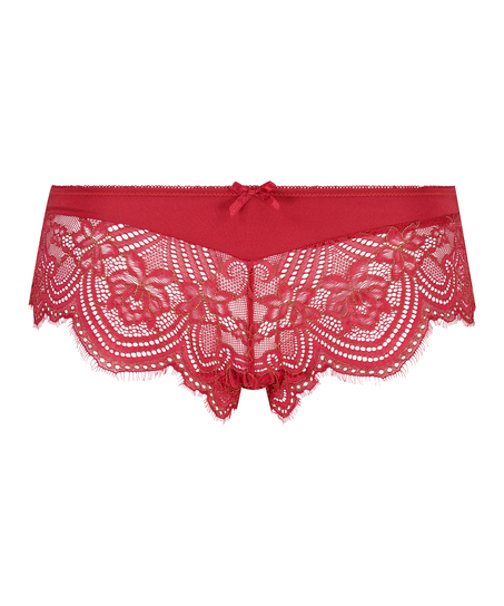 Slip br&eacute;silien short Selena, Rouge