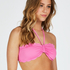 Haut de bikini bandeau Scallop, Rose