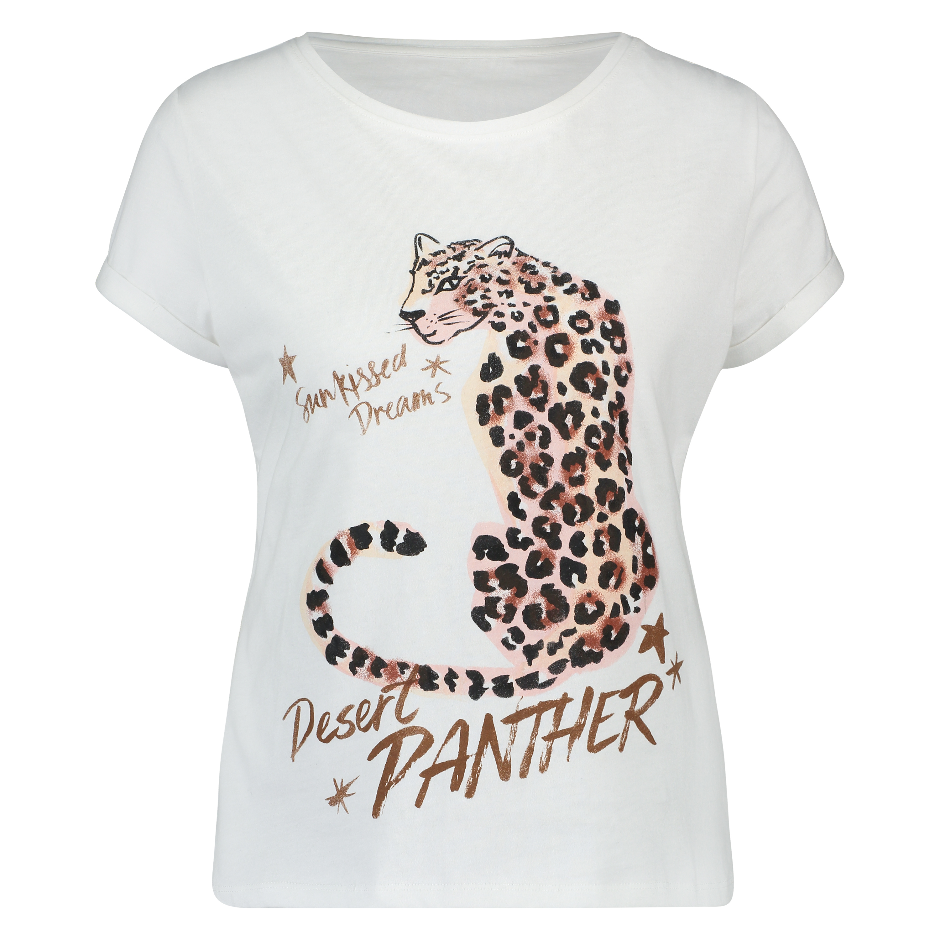 Haut de pyjama à manches courtes, Blanc, main