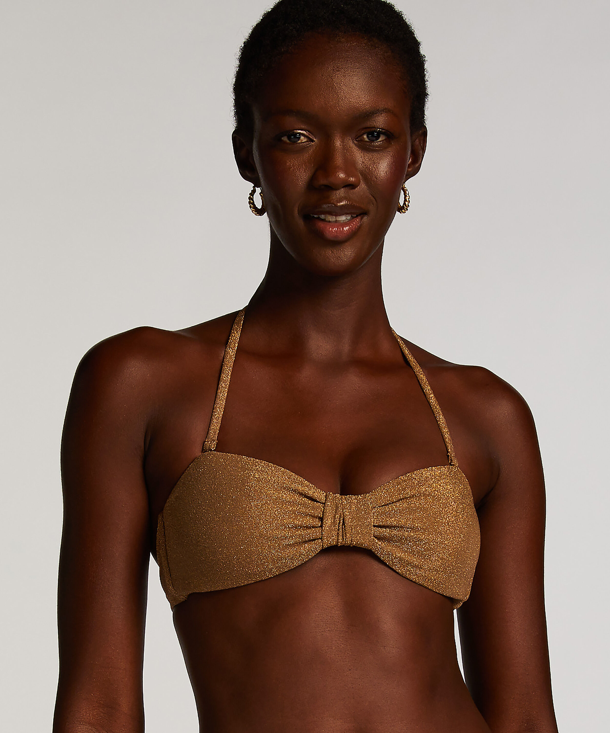 Haut de bikini bandeau Goldie Shimmer, Jaune Haut de bikini bandeau Goldie Shimmer, Jaune
