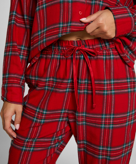Pantalon de Pyjama Flanel, Rouge