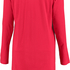Chemise de nuit à décolleté arrondi et manches longues, Rouge