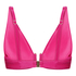 Haut de bikini triangle Luna, Rose