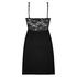 Slipdress Modal Lace mit Spitze, Schwarz