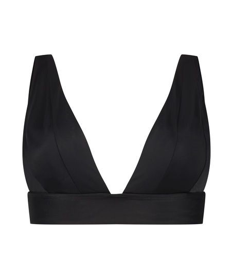 Triangel-Bikini-Top Luxe, Schwarz