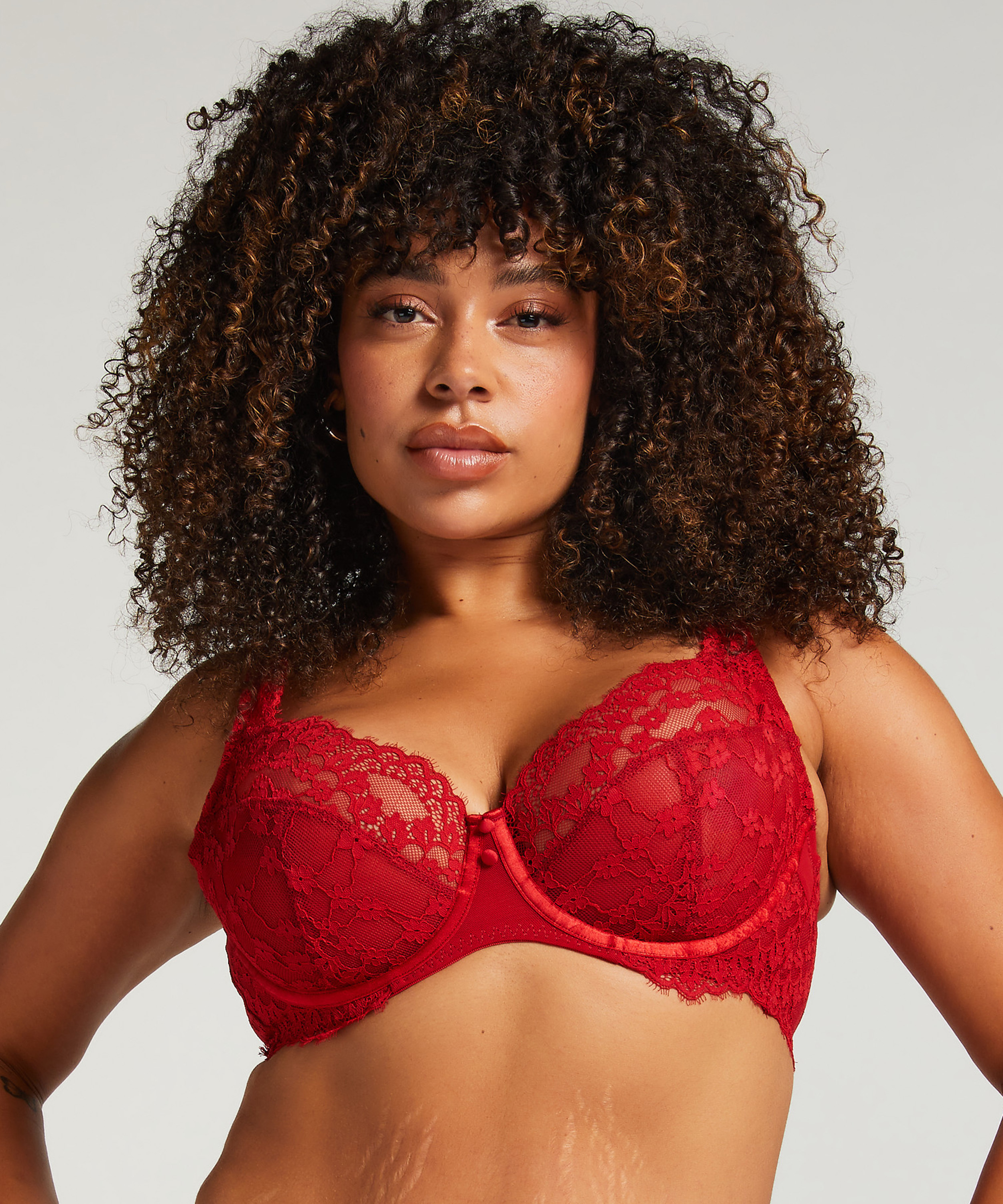 Soutien-gorge &agrave; armatures non-pr&eacute;form&eacute; Daisy, Rouge, main