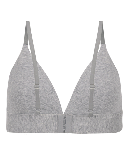 Baumwoll-Bralette, Grau