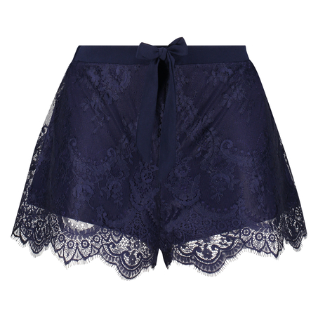 Pyjama short en dentelle, Bleu