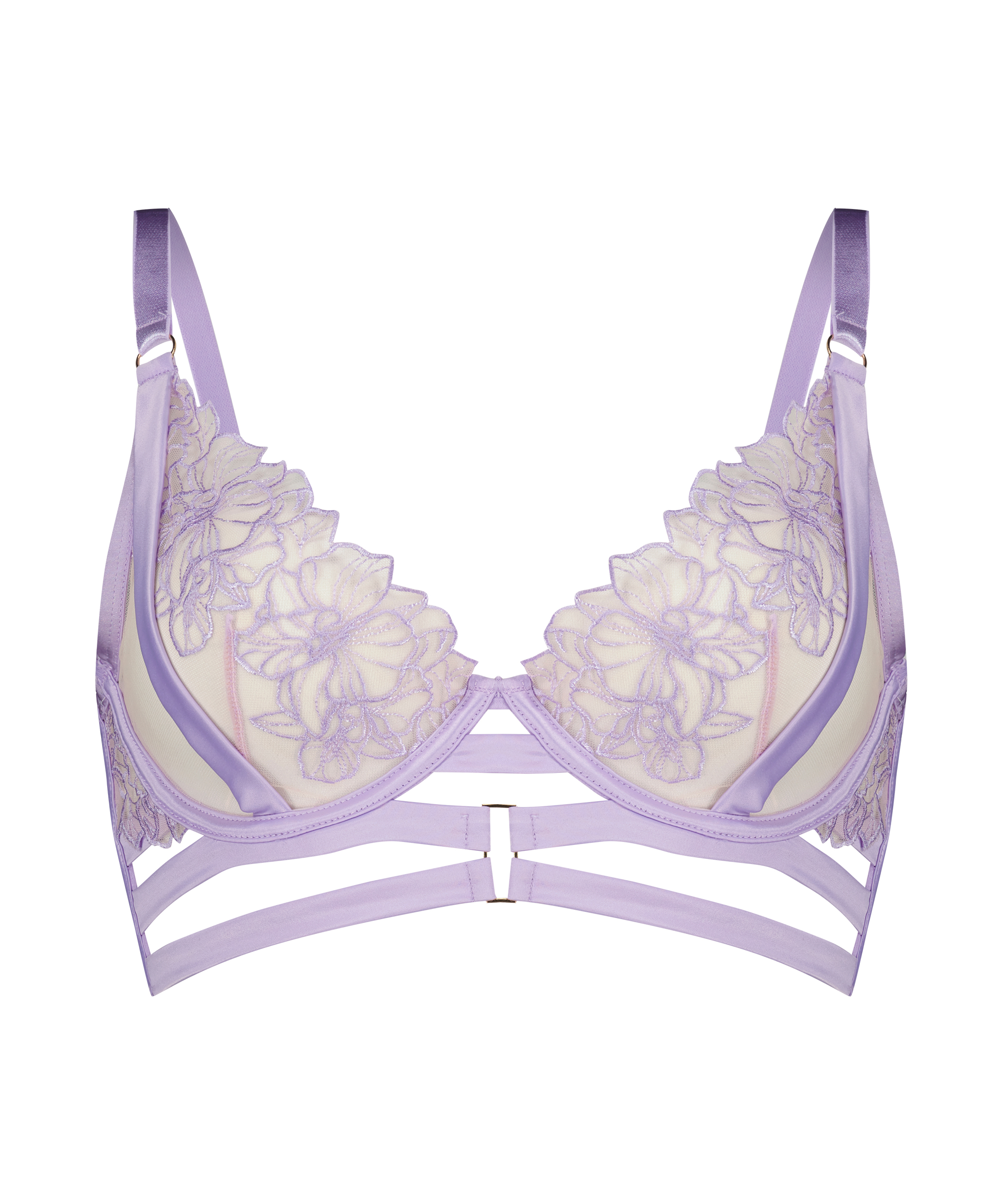 Soutien-gorge &agrave; armatures non-pr&eacute;form&eacute; longline Tara, Violet, main