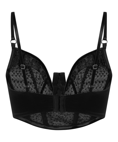 Soutien-gorge à armatures non-rembourré longline Elle, Noir
