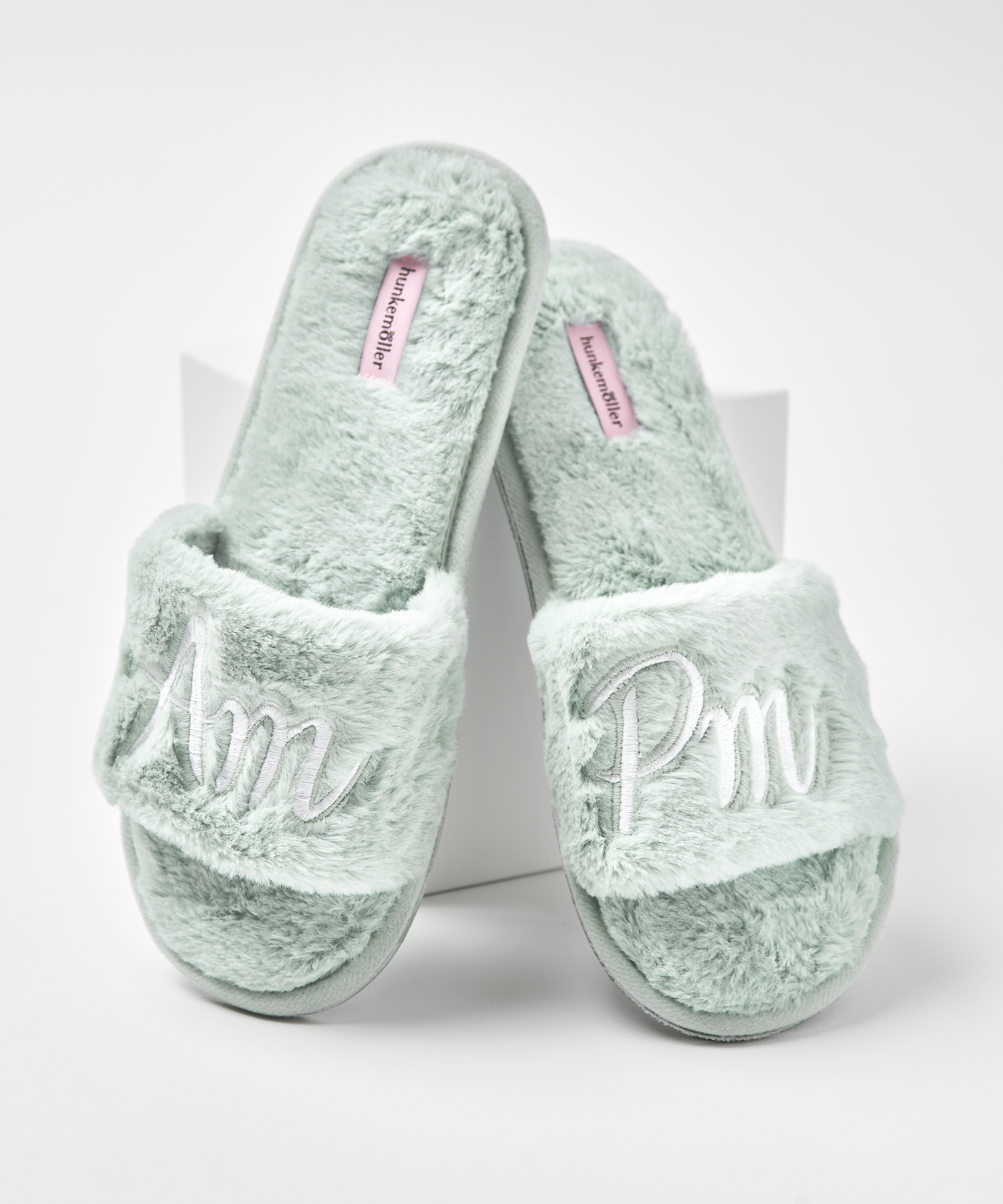 Hausschuhe Fake Fur, grün, main