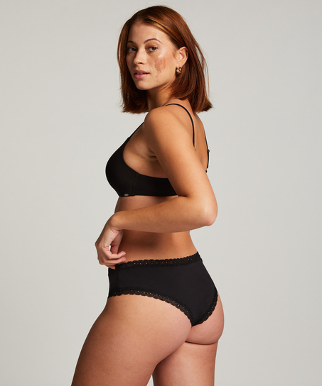 3er-Pack Brazilian-Shorts Baumwolle Georgia, Schwarz