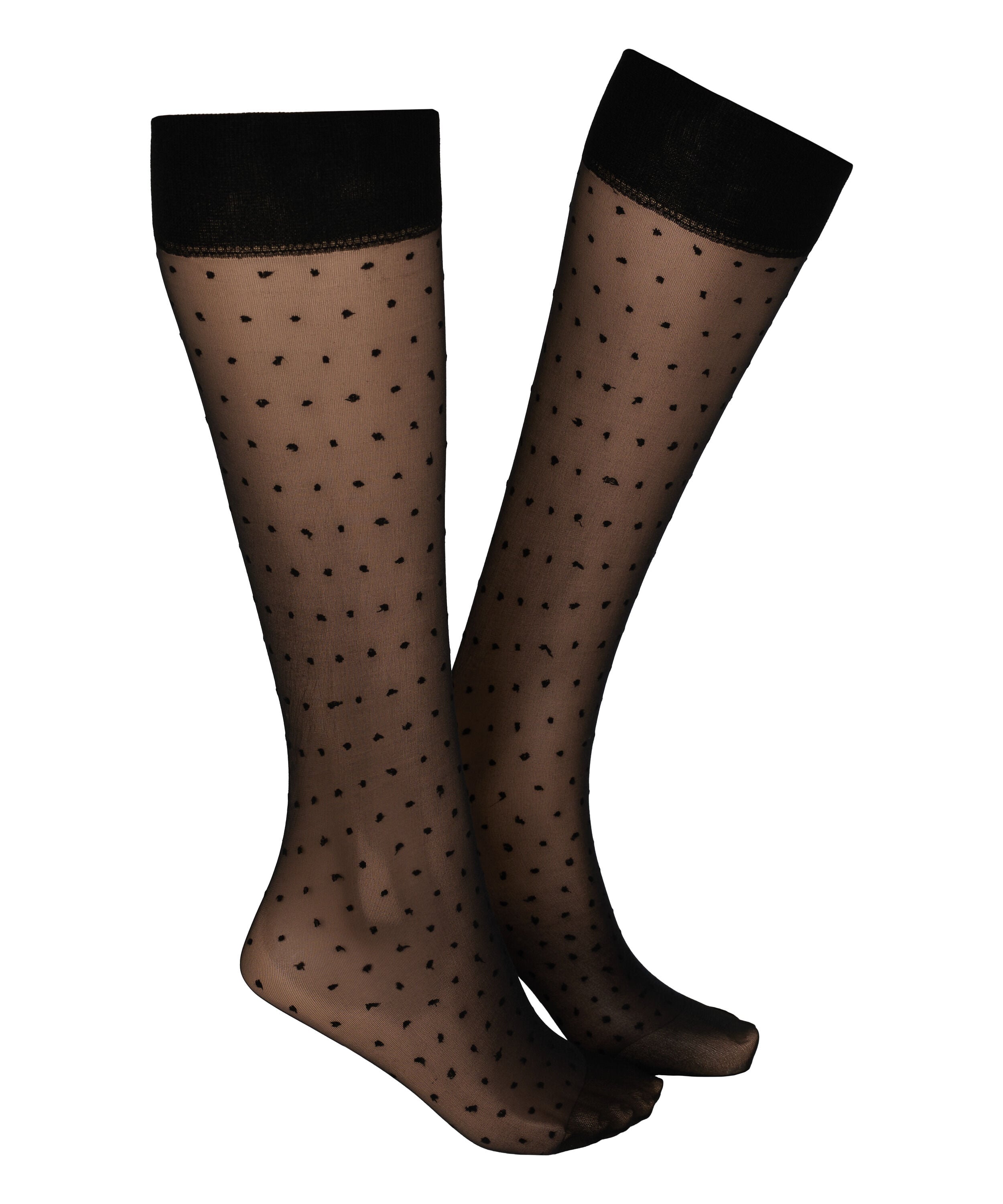 Chaussettes Sheer Dots, Noir Chaussettes Sheer Dots, Noir