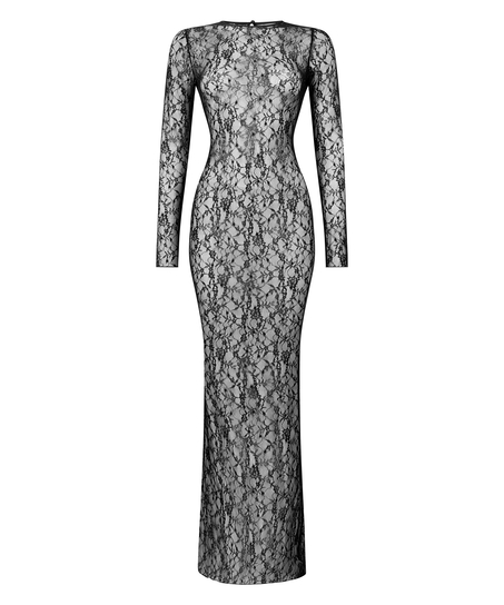 Slipdress Lace, Schwarz