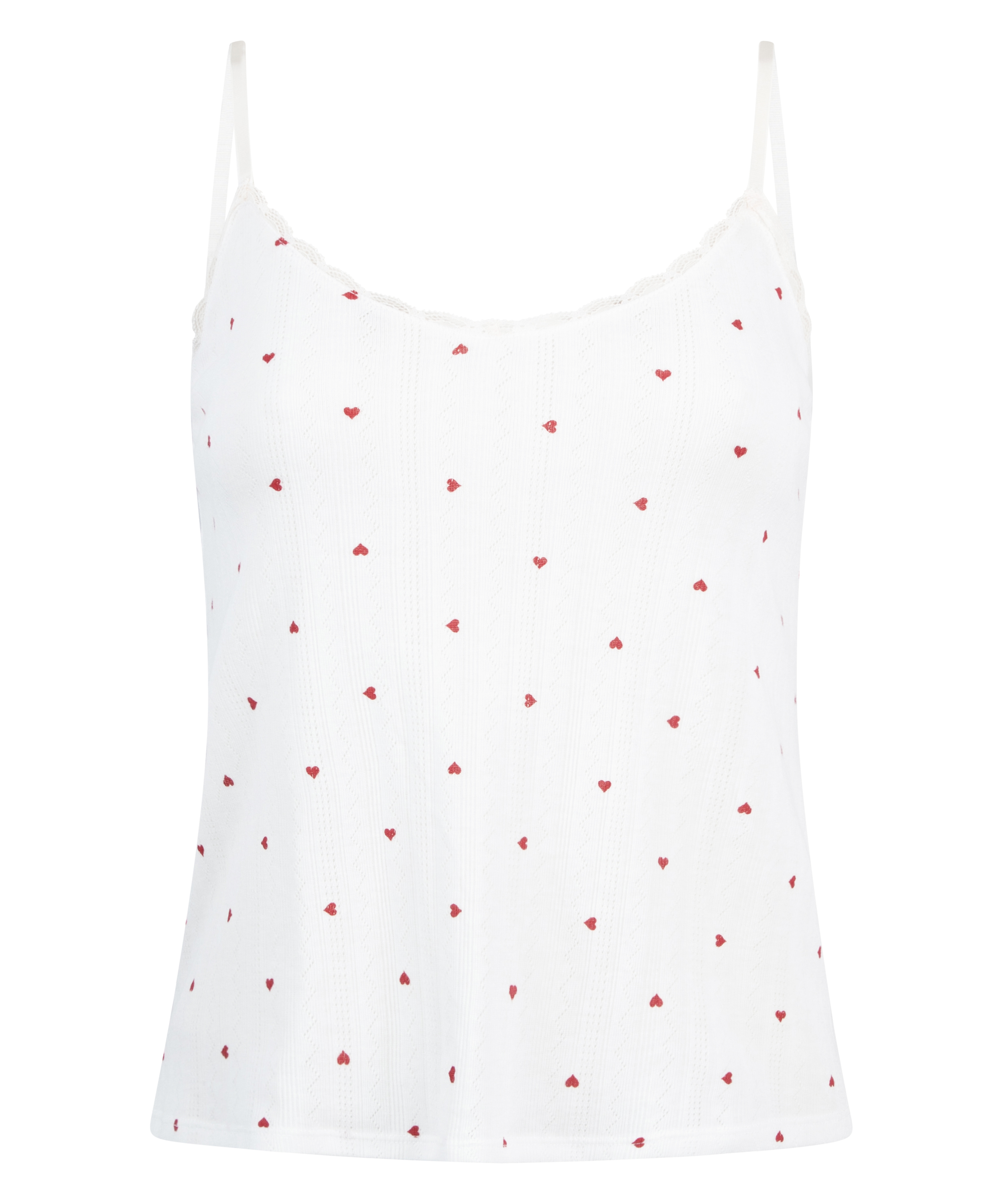 Top cami Lace, Blanc, main