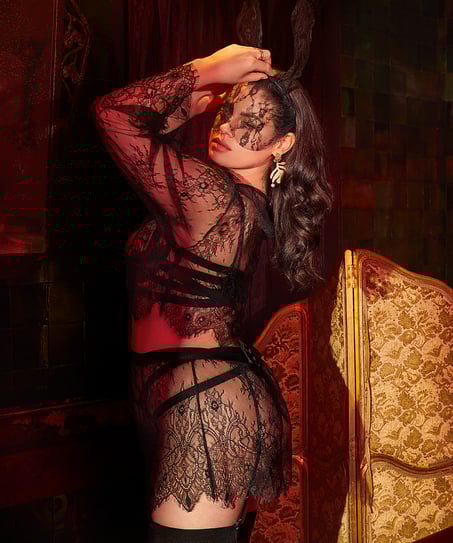 Jupe en dentelle, Noir