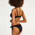 Bas de bikini brésilien Scallop Goddess, Noir