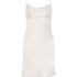 Robe nuisette en satin Minimal, Blanc