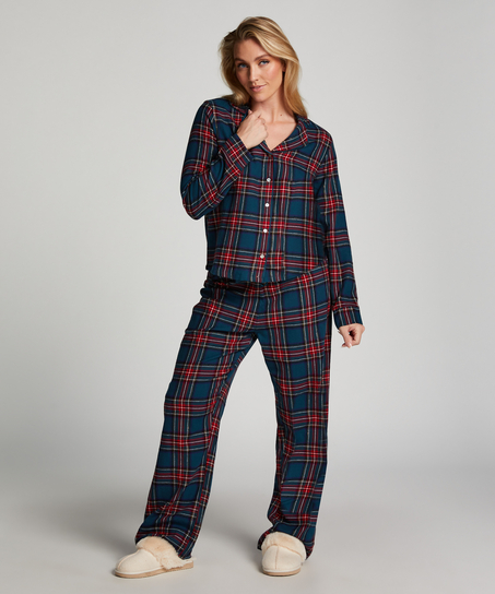 Pyjamaset Twill, Blau