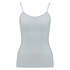 Top &agrave; fines bretelles sans coutures, Bleu