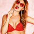 Soutien-gorge &agrave; armatures pr&eacute;form&eacute; push-up Maya, Rouge
