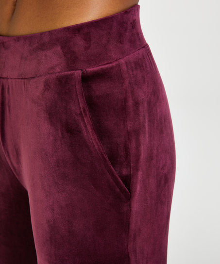 Tall Pyjamahose aus Velours, Lila