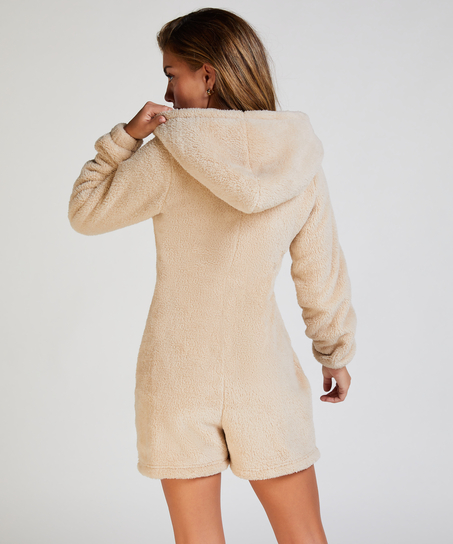 Onesie Fleece, Beige