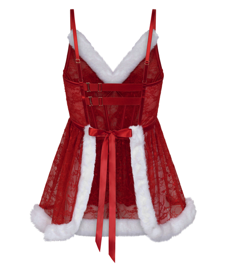 Wired Slipkleid Sexy Santa, Rot