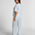 Pyjama-Set Baumwolljersey Lang, Blau