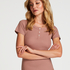Haut de pyjama Henley, Marron