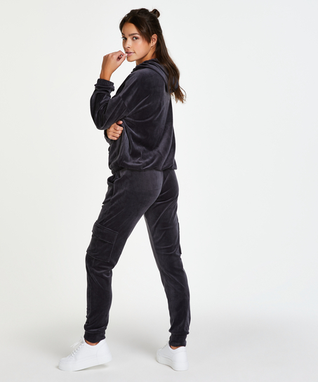 Pantalon de jogging Velours Cargo, Gris