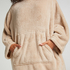 Robe polaire Snuggle Lounge, Beige