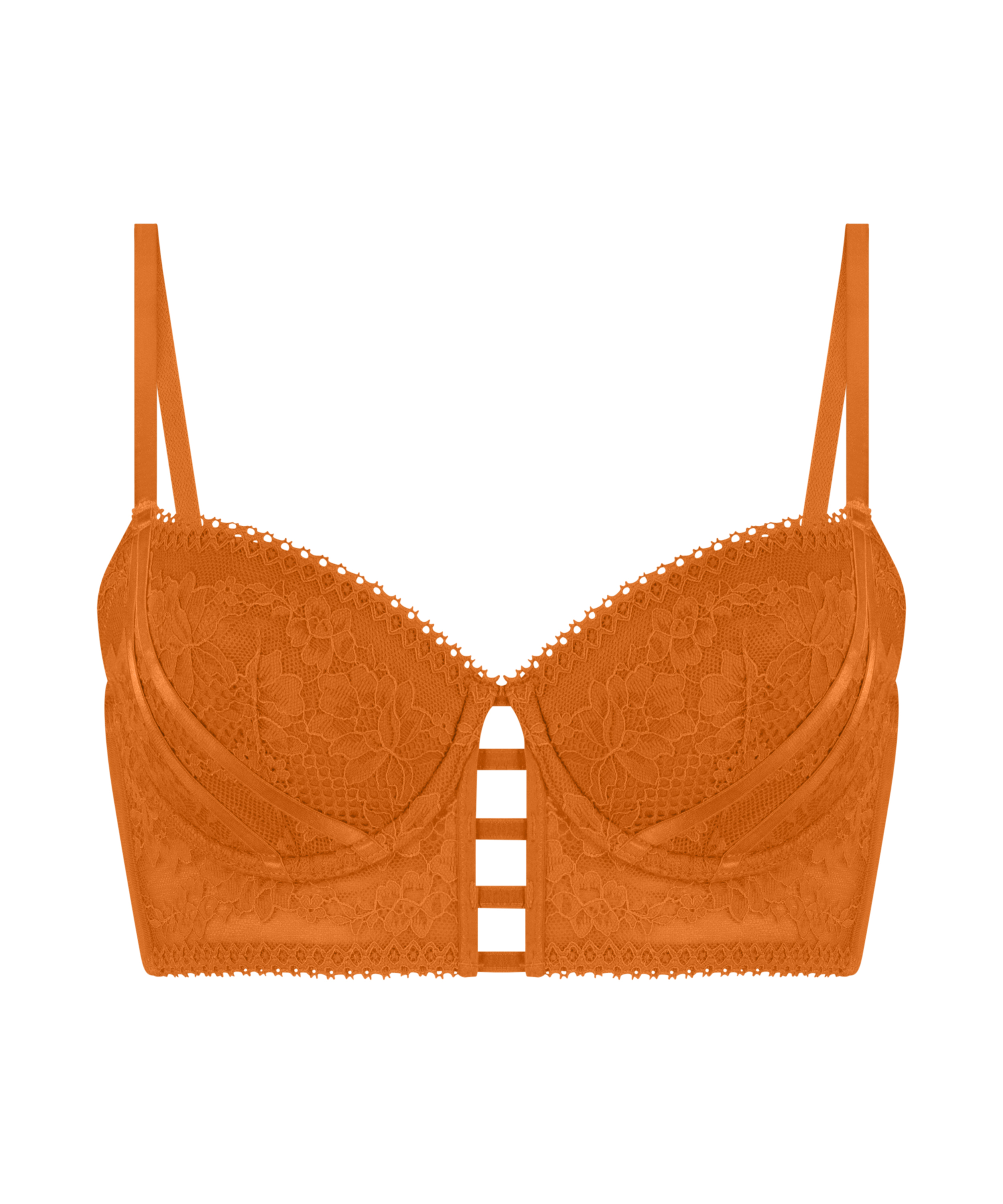 Soutien-gorge rembourré à armatures longline Vera, Orange, main