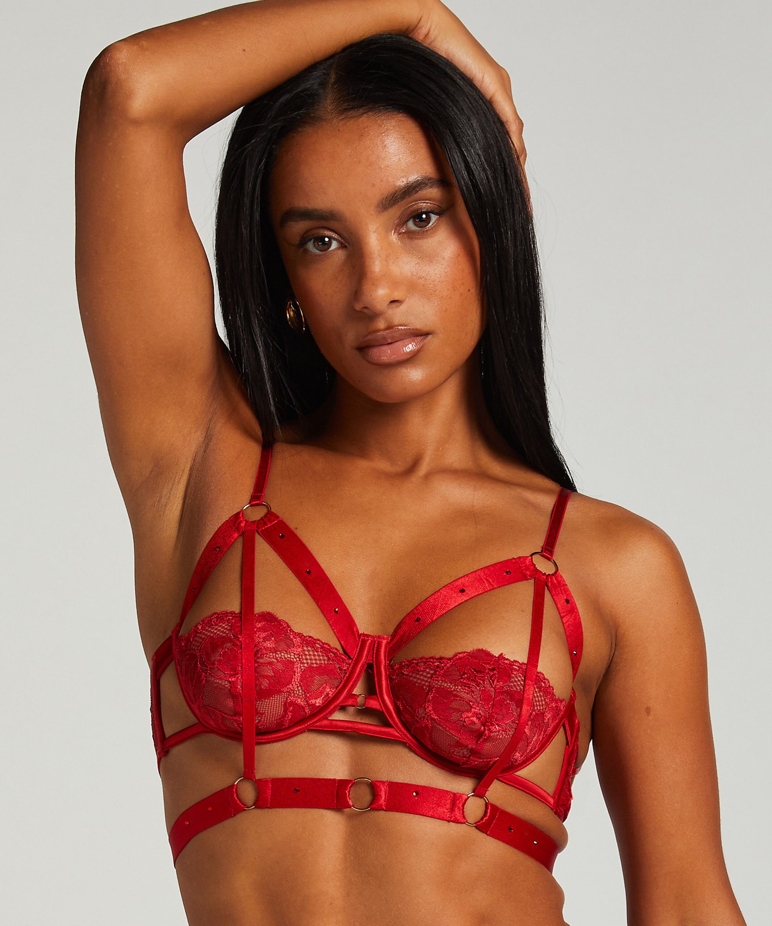 Soutien-gorge non-rembourré à armatures Jacky, Rouge
