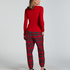 Pyjamahose aus Flanell, Rot