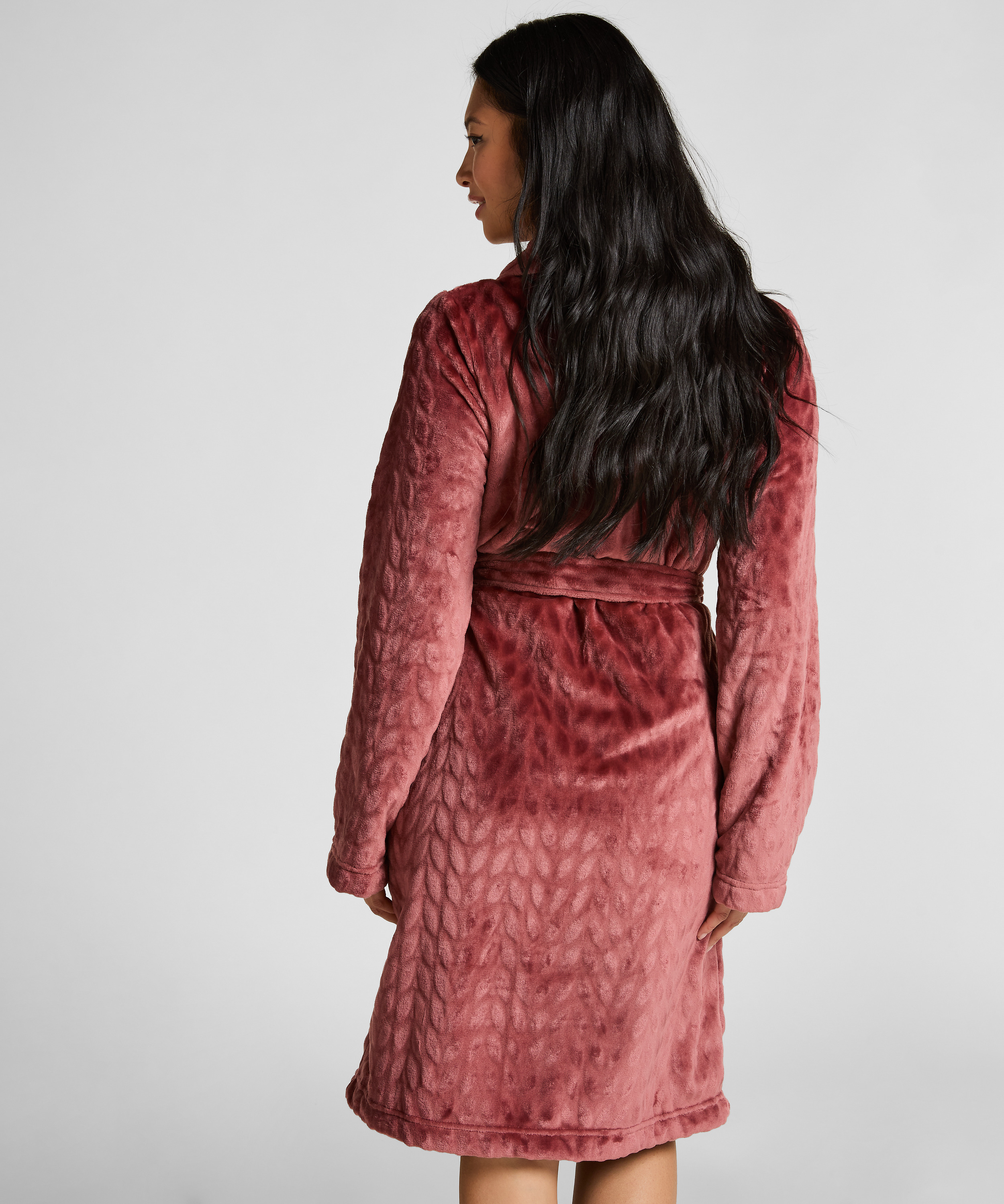 Bademantel Fleece, Lila, main