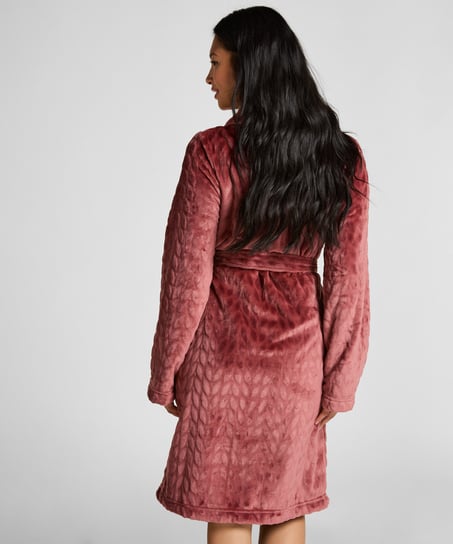 Bademantel Fleece, Lila