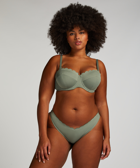 Haut de bikini à armatures à effet push-up préformé Scallop Taille A - E, Vert